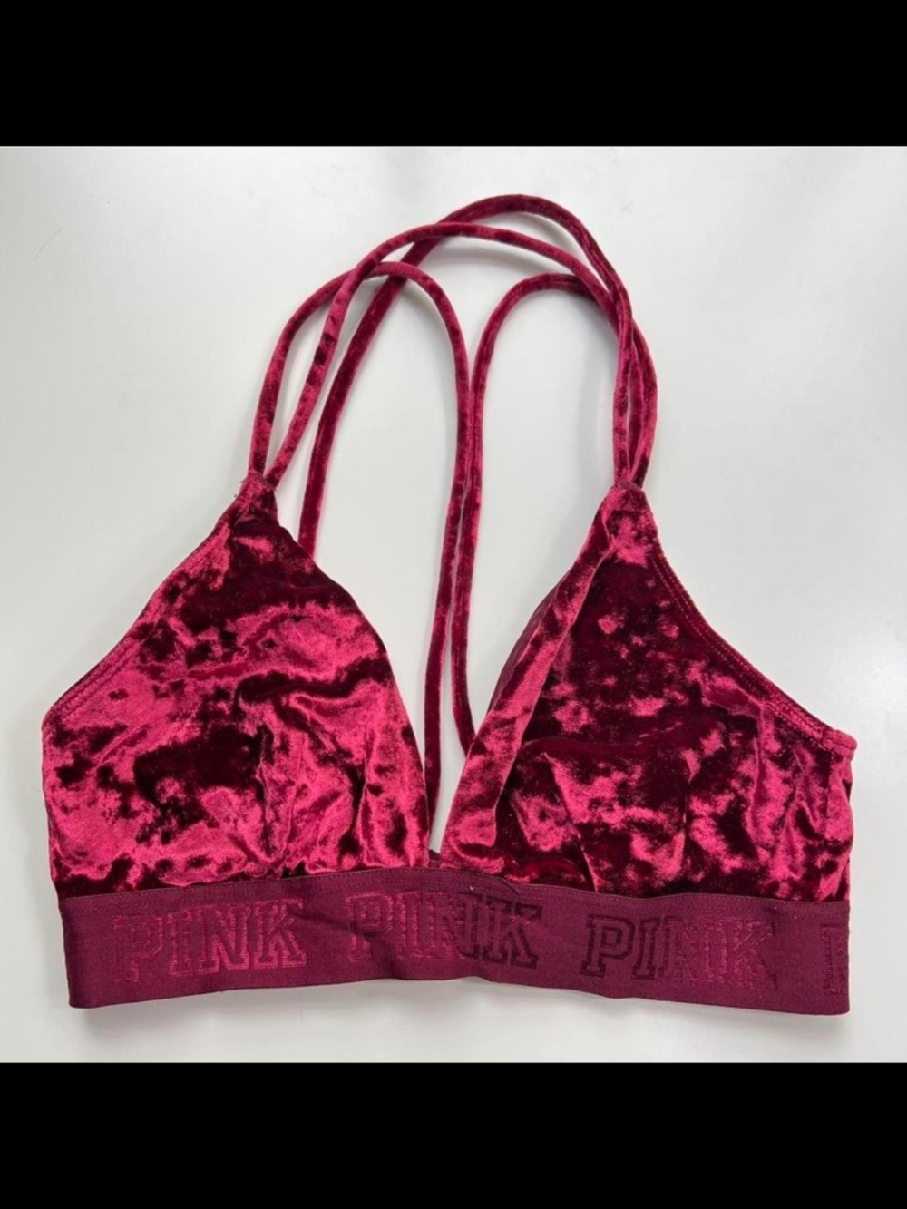 Pink Victoria secret velvet bralette